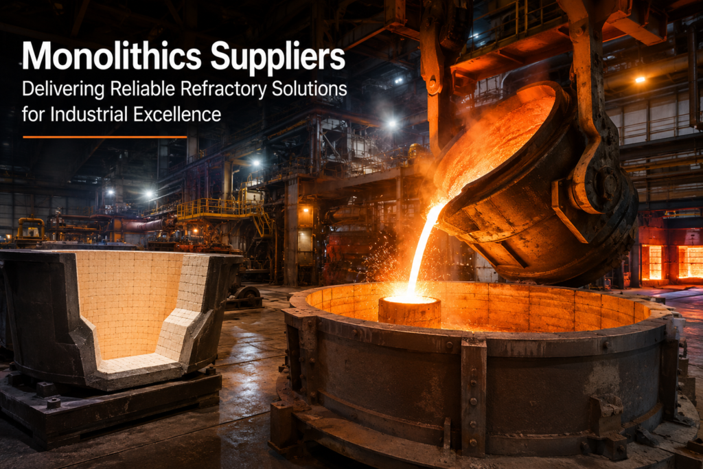 Monolithics Suppliers providing high-quality refractory solutions for steel and industrial applications